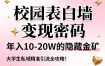 校园表白墙变现密码，年入10-20W的隐藏金矿，大学生私域精准引流全攻略！