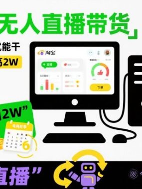 淘宝无人直播带货,一台电脑就能干,月佣金最高2W,电商旺季【揭秘】
