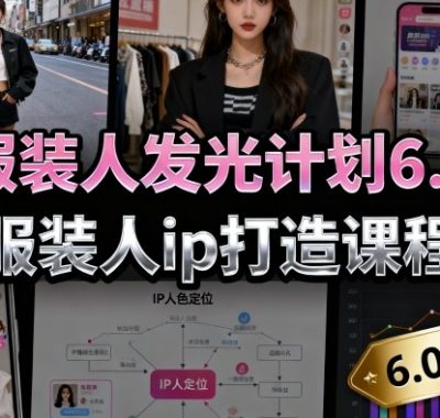 服装人发光计划6.0，服装人ip打造课程，文案创富篇-生活圈写作篇-客户思维篇-专业圈写作篇-技能实操篇-公域获客篇