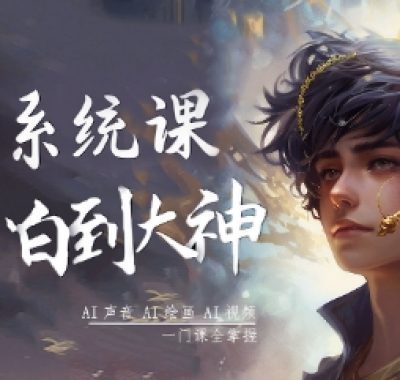 AI系统课程，从小白到大神系统学AI，AI声音-AI绘画-AI视频一门课全掌握