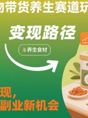快手好物带货养生赛道玩法教学，低粉高变现，普通人的副业新机会