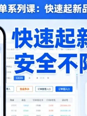 淘宝小类目补单系列课，快速起新品，安全不降权