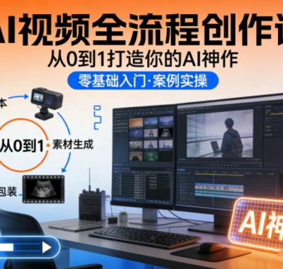 AI视频全流程创作课，从0到1打造你的AI神作