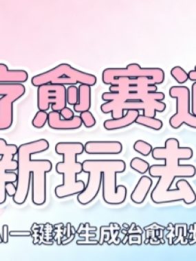 AI+疗愈+一键生成，一分钟一条素材，每天想要多少素材就多少素材，矩阵做，月入1W