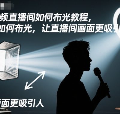 短视频直播间如何布光教程,学会如何布光,让直播间画面更吸引人